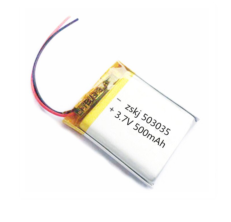 1/2Pcs 503035 3.7V 500mAh Lithium Polymeer Batterij 3.7V Volt Li po ion Lipo Oplaadbare batterijen voor MP3 DVD GPS Navigationtion: 1pcs