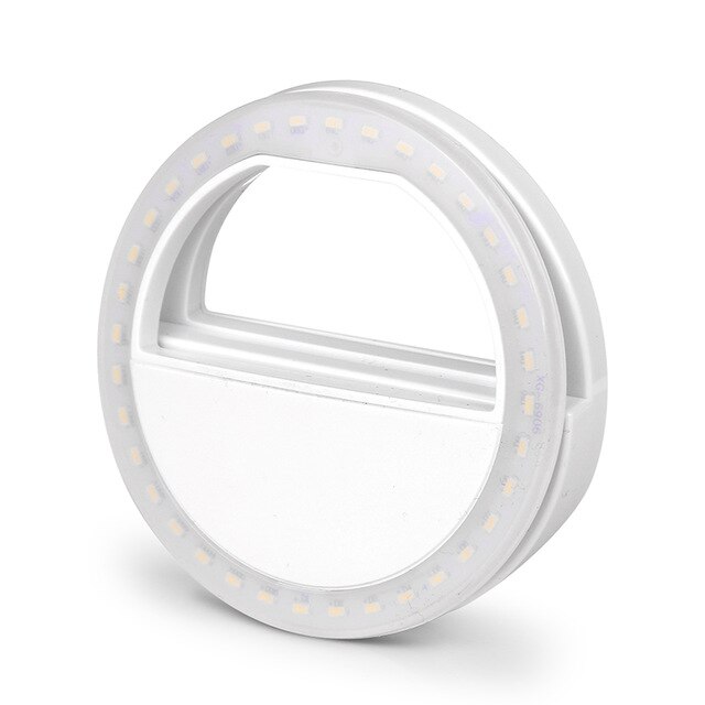Portable Selfie Flash Led Camera Photography Ring Light Laptop Stand for Macbook Air Pro Notebook Holder Support Accessories: White