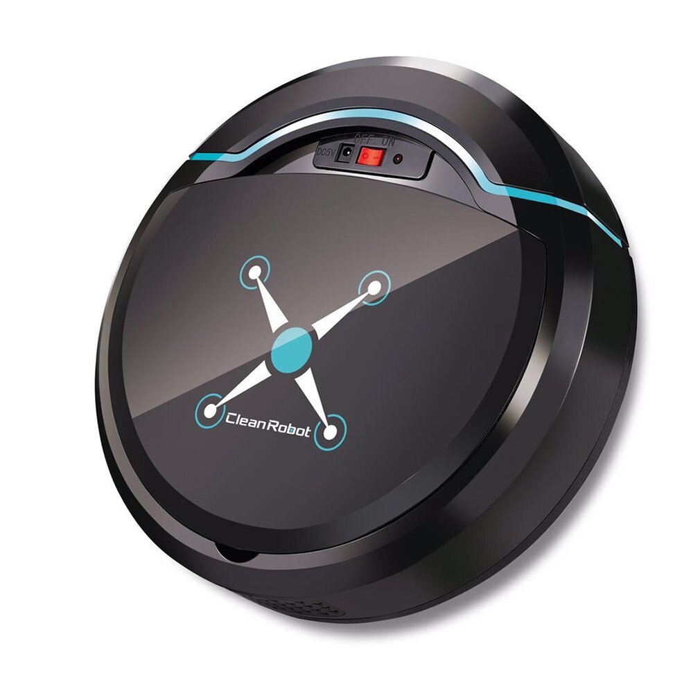 Rechargeable Strong Suction Sweeping Smart Clean Robot Vacuum Cleaner Automatic Rechargeable Smart Sweeping Robot Cleaner: black
