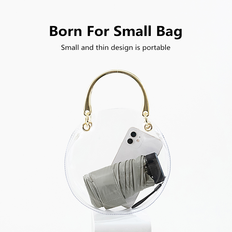 PARACHASE Flat Umbrella Sun Men Women Ultralight UPF50+ Mini Pocket Sun Umbrella Windproof Small Parasol Black Rain Umbrella