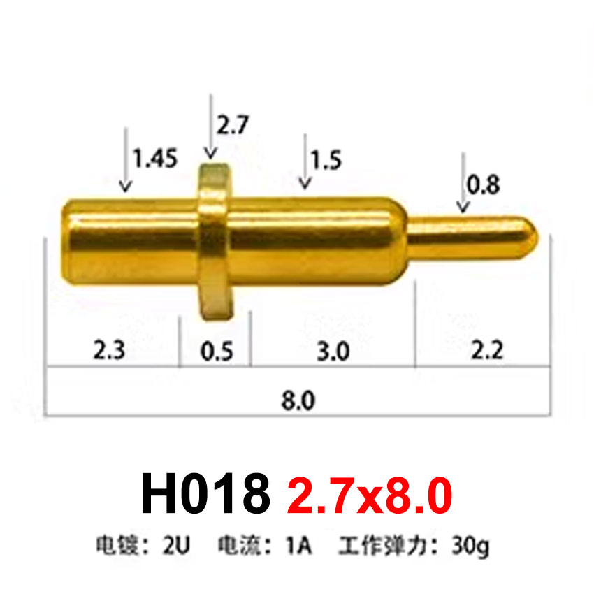 10PCS High Current Spring Loaded Pogo Pin Male Female Connector Power Heavy Current Battery Connector POGOPIN Header Charging: Beige