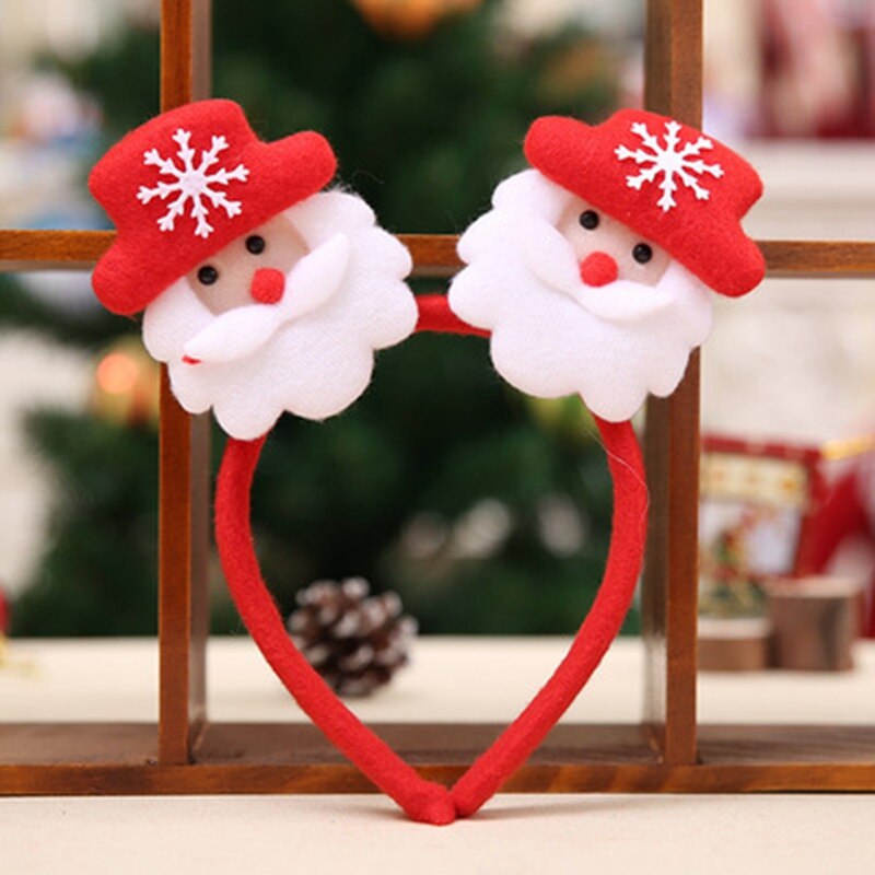 Christmas cartoon headband with lights party headband headband christmas hat christmas: Mint Green
