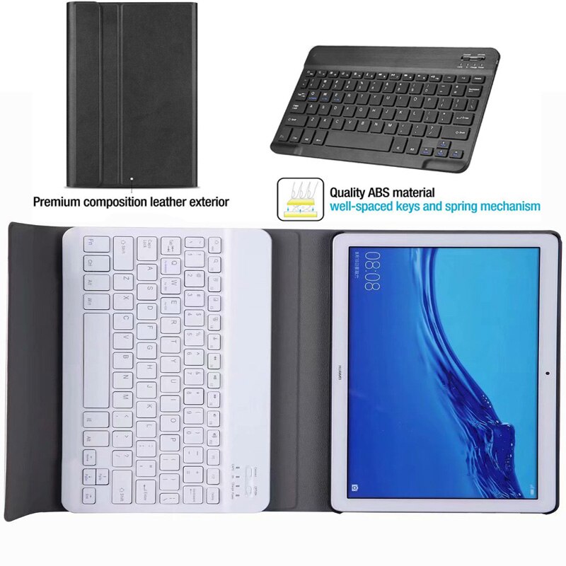 Keyboard Case Voor Huawei Mediapad T5 10 10.1 Inch AGS2-W09 AGS2-L09 AGS2-L03 Slanke Draadloze Bluetooth Keyboard Leather Cases Cove