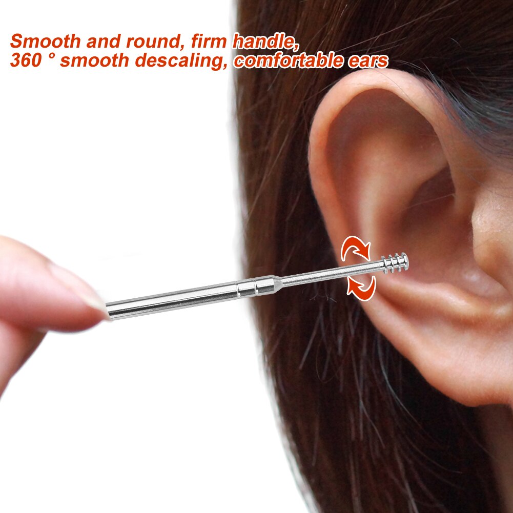 6 Stks/set Oor Pick Schoner Oor Schoner Lepel Care Ear Clean Tool Wax Removal Tool Earpick Sticks Oor Pick Schoonmaken