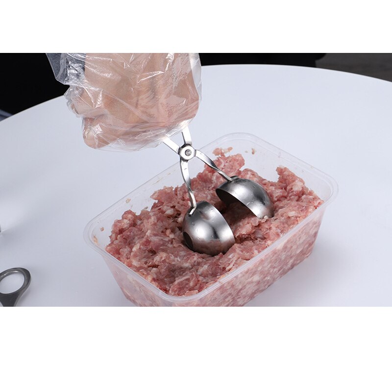 Köttbullstillverkare verktygsklämma non stick fyllda kött boll sked shaper matlagning skopa rostfritt stål köketillbehör