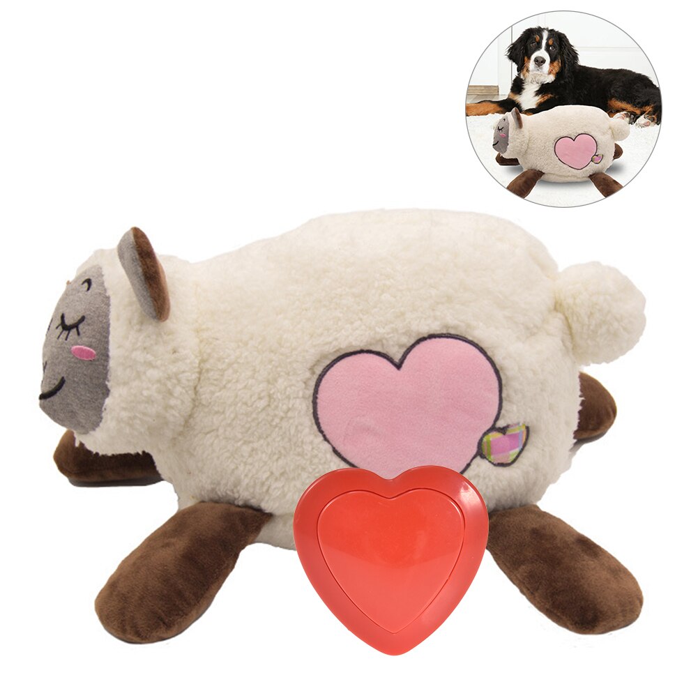 Dog Toy Plush Toy Comfortable Behavioral Training Aid Toy Heart Beat Soothing Heating Plush Doll Sleep For Dogs Cats: F    Heart Beat