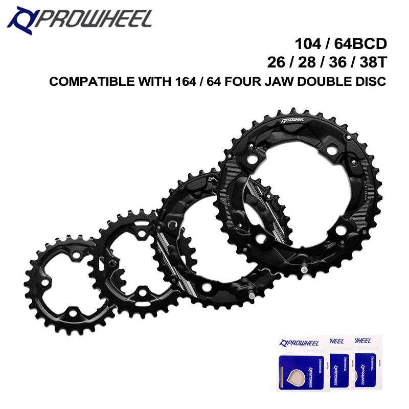 Prowheel 104/64BCD Mtb Fiets Tandwielen Dubbel Kettingwiel 26T 28T 36T 38T 10/11 Speed Kettingblad fiets Crankstel Tandplaat Onderdelen