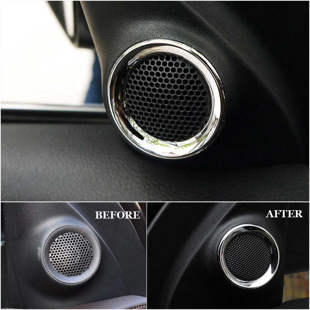 For Jeep Grand Cherokee Car Inner Front Door Stereo Speaker Trim Ring