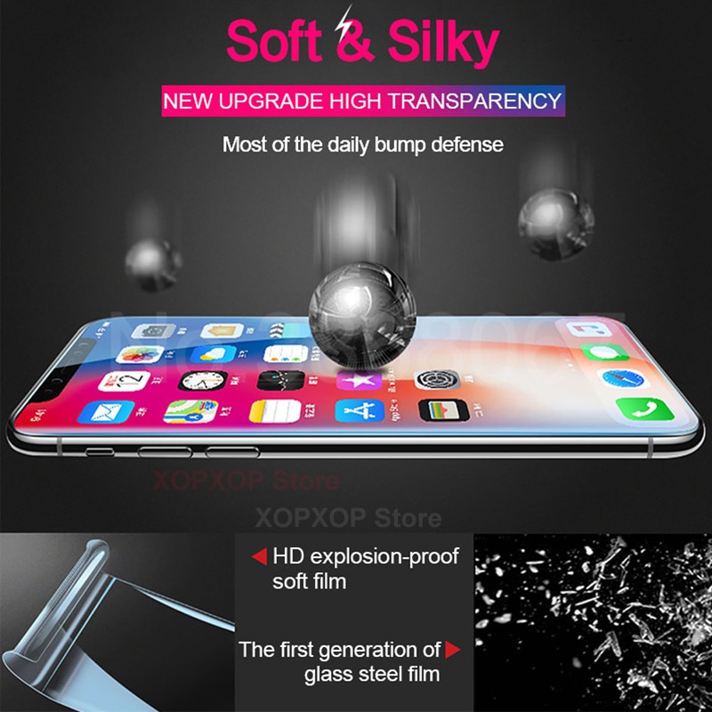 3Pcs Hydrogel Film Screen Protector Voor Iphone 11 Pro X Xr Xs Max Zachte Beschermende Film Voor Iphone Se 6 7 8 Plus Screen Protector