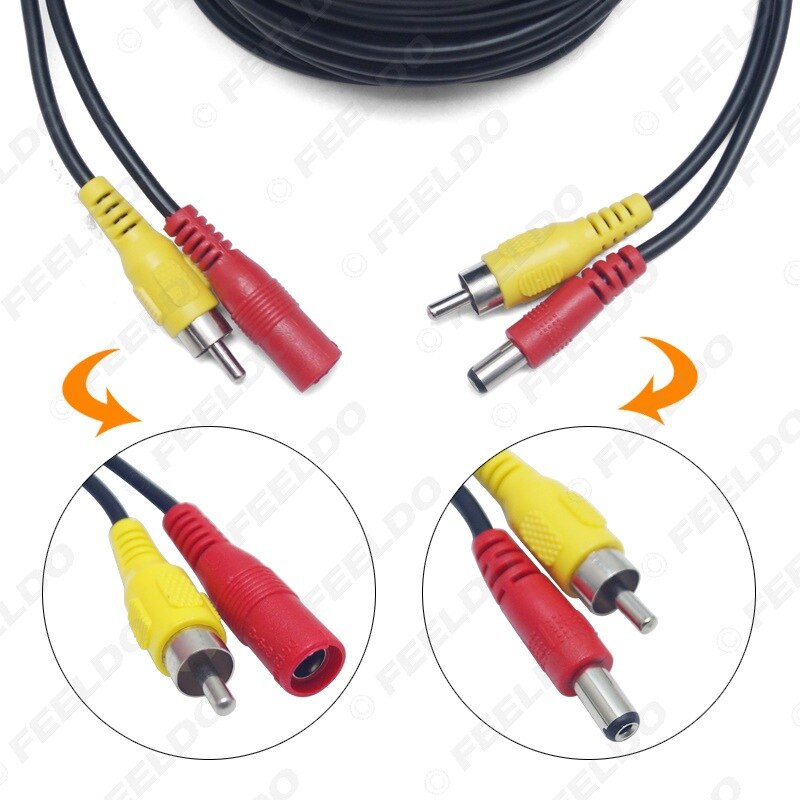 20 m rca Video Strip Line Reversing Detection Line 20M Car RCA Vehiclel Backup Camera Image Video Line