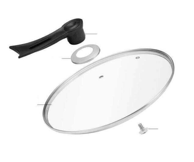 Non-stick pande 32cm røgfri boks wok gas komfur universal pande non stick pande gryder og pander sæt køkken gryde madlavning: Grydelåg