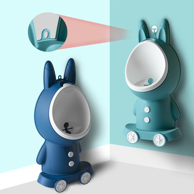Rabbit Baby Potty Toilet Toddler Stand Vertical Urinal Kid Training Pee Portable J60B