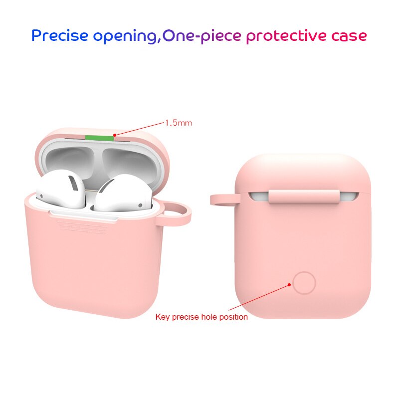 Funda de silicona suave para Apple Airpods funda de auriculares a prueba de golpes para AirPods accesorios de auriculares Fundas protectoras ultrafinas