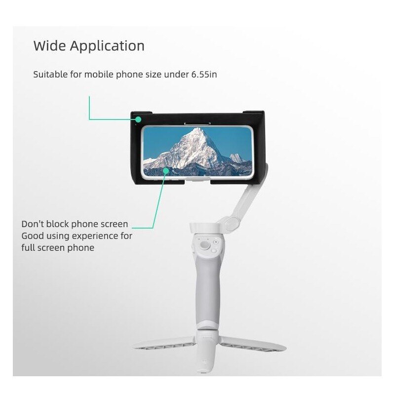 Mobiele Telefoon Kap Van Om 4 Lederen Zonnescherm Anti-Reflecterende Zonnekap Voor Dji Osmo Mobiele 4 Handheld Gimbal stabilizer Accessoires