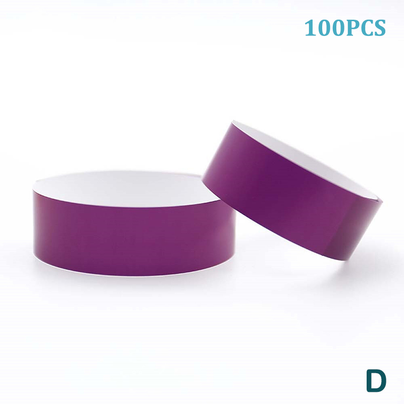 100 stk. festpapirarmbånd syntetiske papirarmbånd selvklæbende armbånd malet mønster logo papir festarmbånd: Myntegrøn