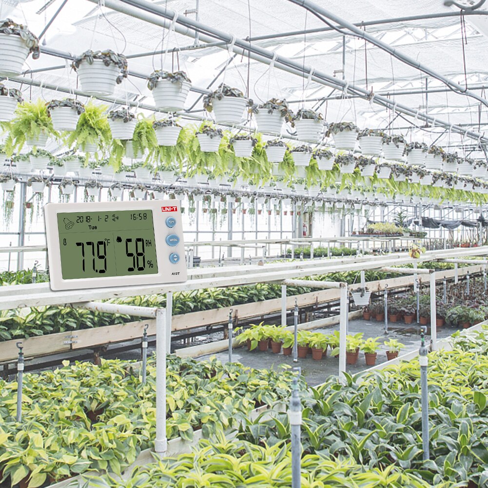 Garden Greenhouse Hygrometer Baby Room Indoor Outdoor Digital Display Desktop LCD Screen Hanging Thermometer Humidity Monitor