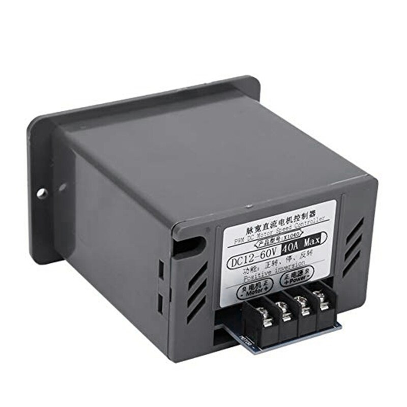 Dc 12-60v 40a pwm harjamoottorin nopeudensäädin cw ccw kääntyvä kytkin  x1040 eteen-/taaksepäin pyörimisen ohjaukseen ja pysäytykseen