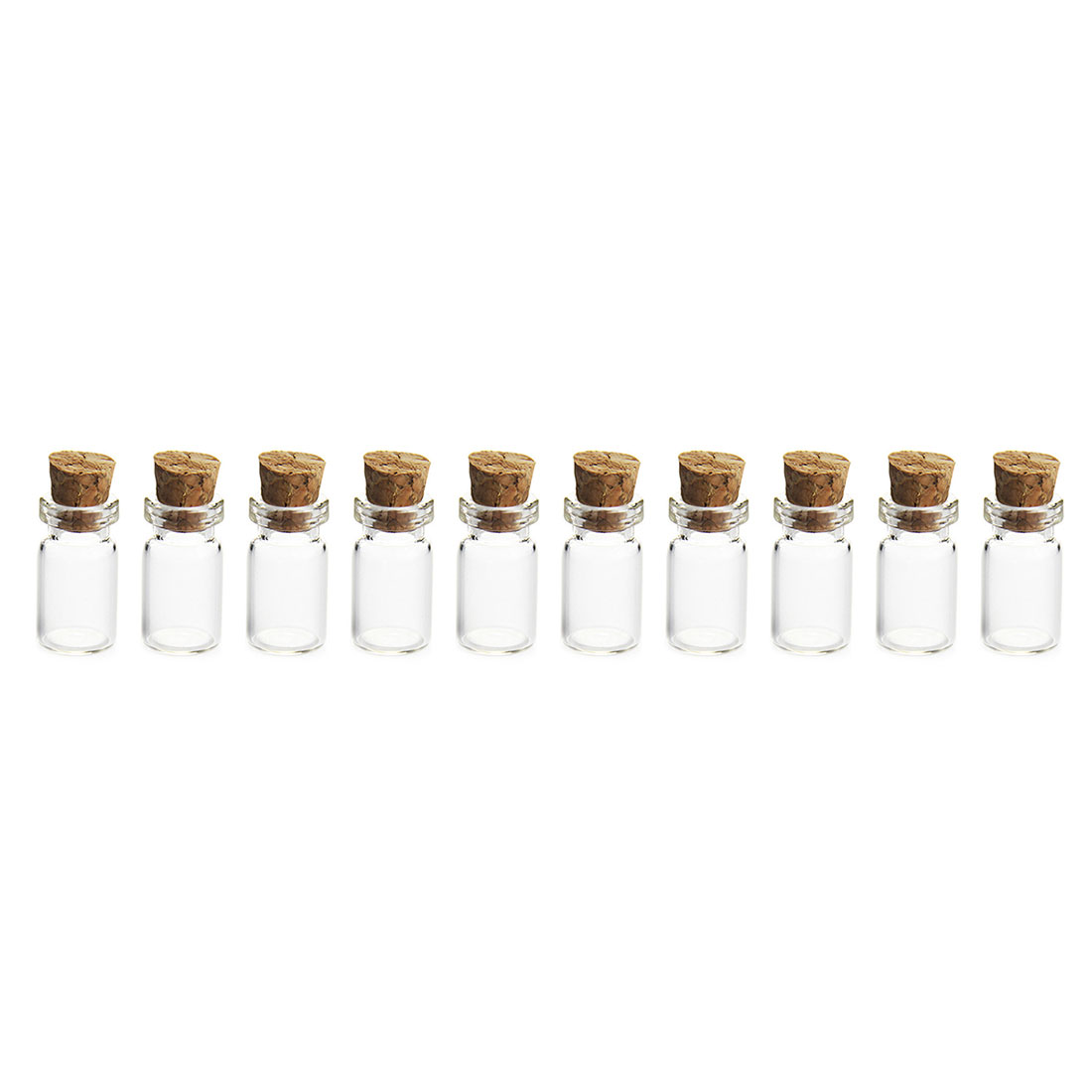 20 Stks/set 12*24 Mm 1.5 Ml Mini Glazen Flessen Lege Sample Potjes Met Kurk Voor diy Craft Decoratie-Transparant
