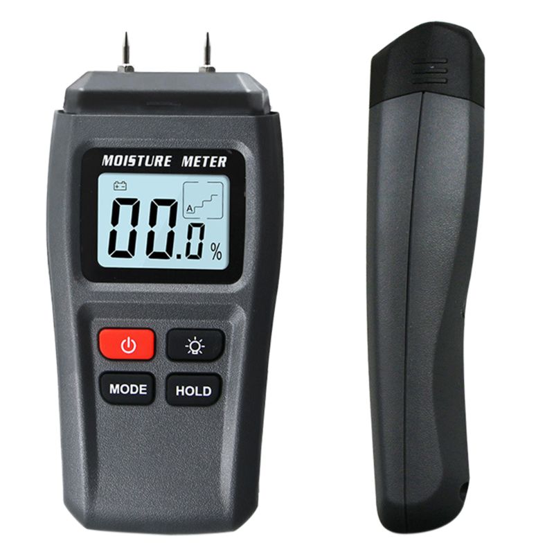 1%～99% Wood Moisture Meter Two Pins Damp Detector with Large LCD Display Portable Wood Humidity Tester