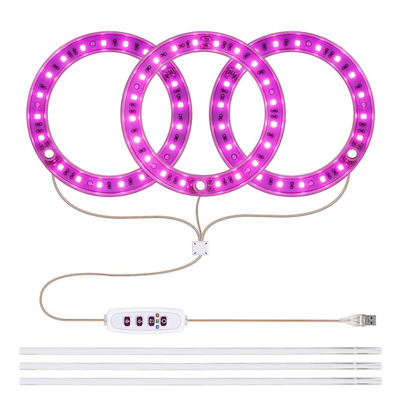 Luz LED de espectro completo para cultivo de plantas, lámpara Phyto Grow, USB, 5V, iluminación para crecimiento de plantas de interior: 03