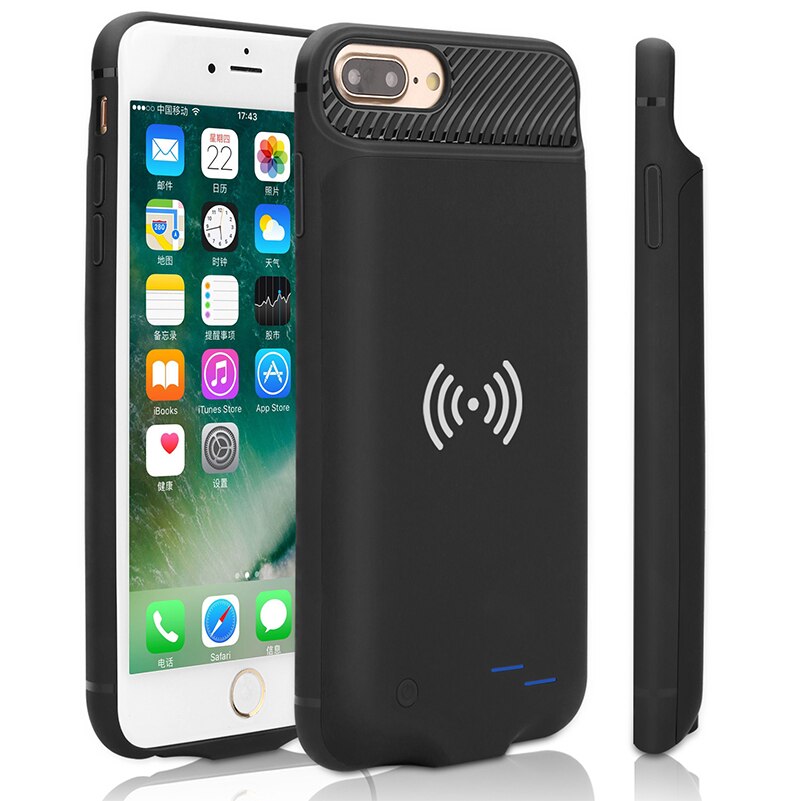 Funda de batería inalámbrica para móvil, carcasa de carga inalámbrica Qi para iPhone 6 s 6 s 7 8 Plus
