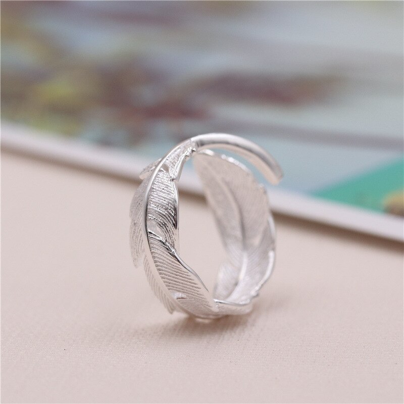 Vintage Punk Große Feder Ringe für Frauen Männer Retro Antike Finger Ring Party Schmuck NEUE