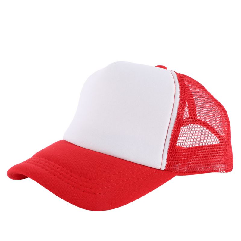 Verstelbare fietsmuts unisex effen sport golfpet trucker mesh unisex aantrekkelijke blanco zomer viziermutsen: Rw