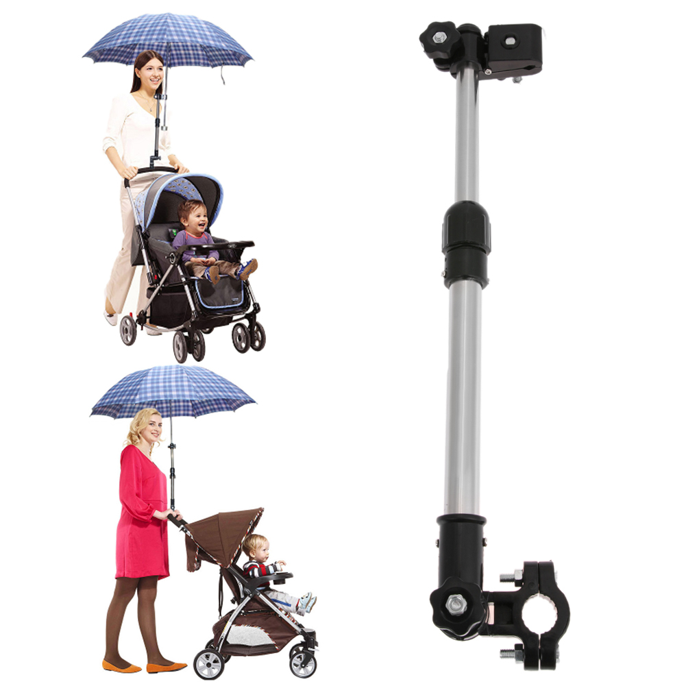 Supporto per passeggino Portaombrelli portatile per passeggino in plastica regolabile pratico per accessori per bici da ciclismo per ombrellone