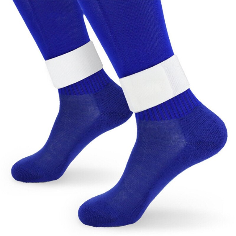 1 Paar Enkel Ondersteuning Gebreide Doek Elastische Verstelbare Vaste Strap Voetbal Sokken Sportkleding Accessoires Voor Onderbeen