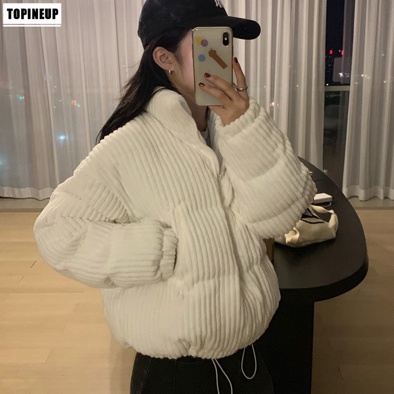 Abrigo informal PANA liviano y fino con cremallera para mujer, chaqueta con bolsillos, ropa holgada de Color sólido con relleno de algodón