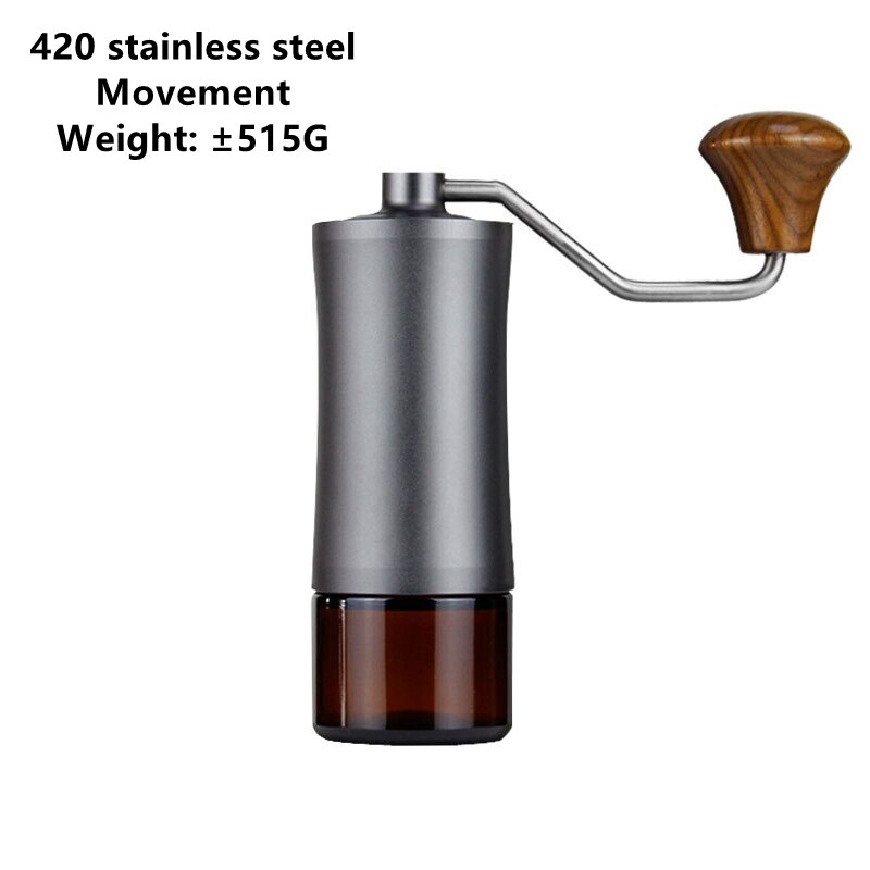 Portable Coffee Grinder Manual Coffee Bean Grinder Hand Grinder Mill with Double Bearing Positioning Coffee Tool: Style C Color 1
