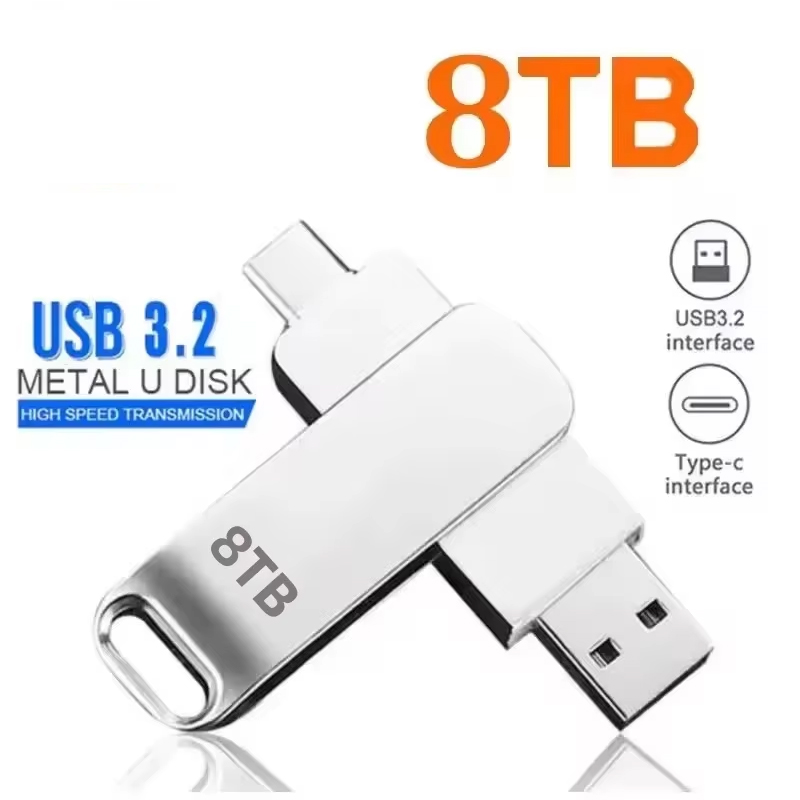 16TB USB 3.2 Flash Drives High Speed Transfer Metal Pendrive Memory card Pendrive Flash Disk Memoria Waterproof Stick: PURPLE