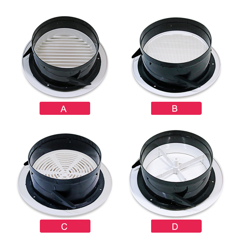 Kitchen Air Vent Bathroom Central Air Conditioning Cooling Ventilation Cover Exhaust Fan Ceiling Wall Mount Air Outlet Grille