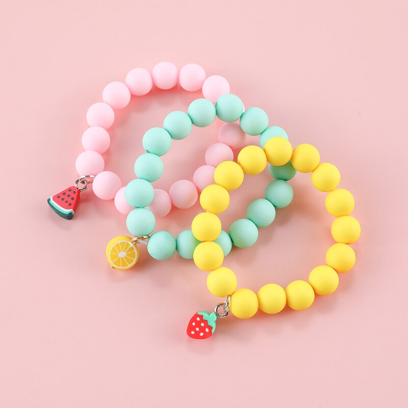 Makersland – Bracelet pendentif dinosaure 3D pour enfants, bijoux princesse, Imitation perle, mignon