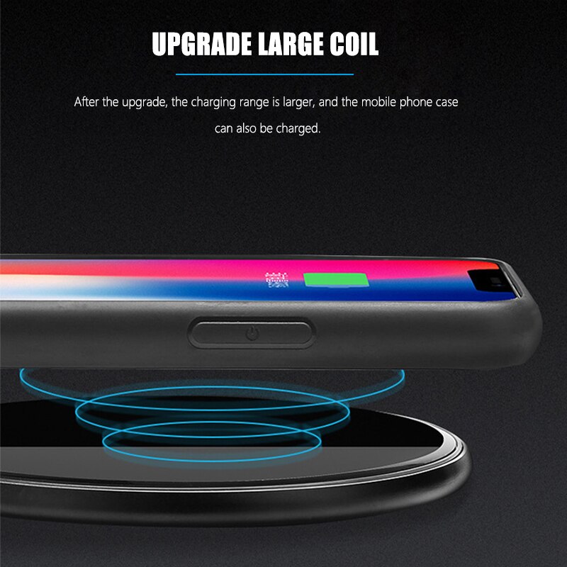 15W Qi Caricatore Senza Fili per iPhone X XR XS Max 8 veloce wirless Ricarica per Samsung Xiaomi Huawei telefono qi caricatore senza fili