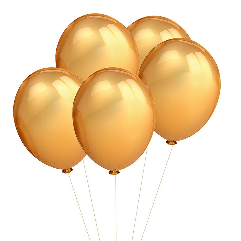 100 Pcs Gold Pearl Latex Ballonnen Metallic Opblaasbare Helium Ballon Partij Decoratie Latex Metal Chrome Ballonnen