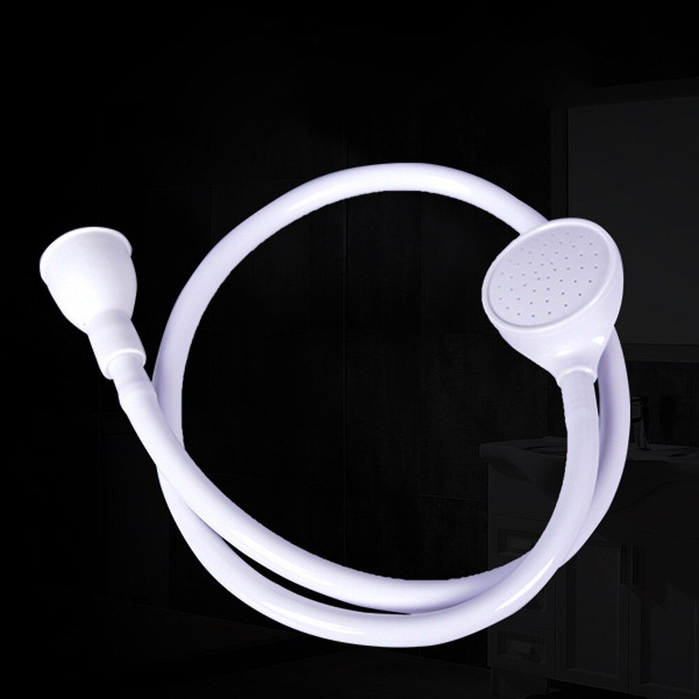Alargador portátil blanco de 1,2 M-1,3 M, grifo de ducha, cabezal de ducha para lavabo, manguera, fregadero, lavado de pelo, grifo ancho individual, n. ° 35: 1.3M