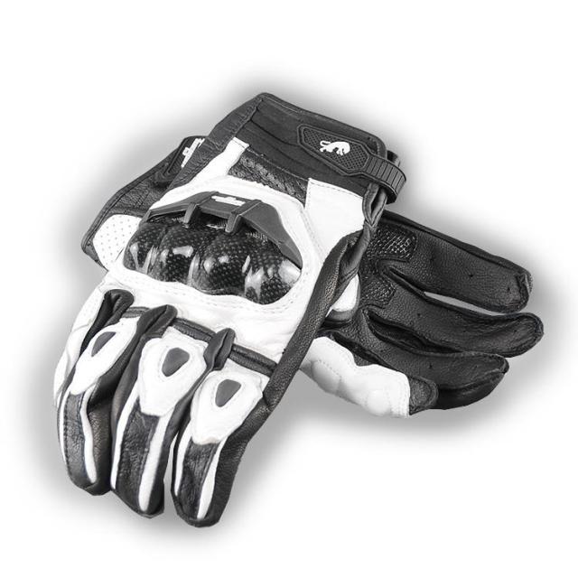 Furygan AFS6 motorcycle gloves knight leather driving BMX ATV MTB cycling Motorbike size M/L/XL: WHITE XL