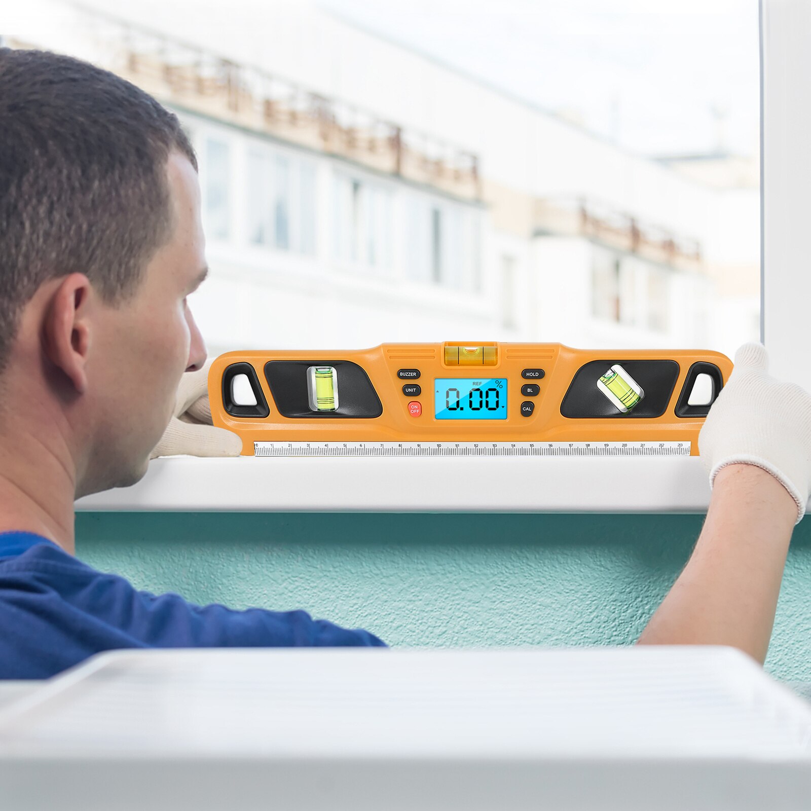 Digital Level Inclinometer HW-200 Electronic LED Display Protractor Measuring Tool Instrument Magnetic Base Digital Level Tool