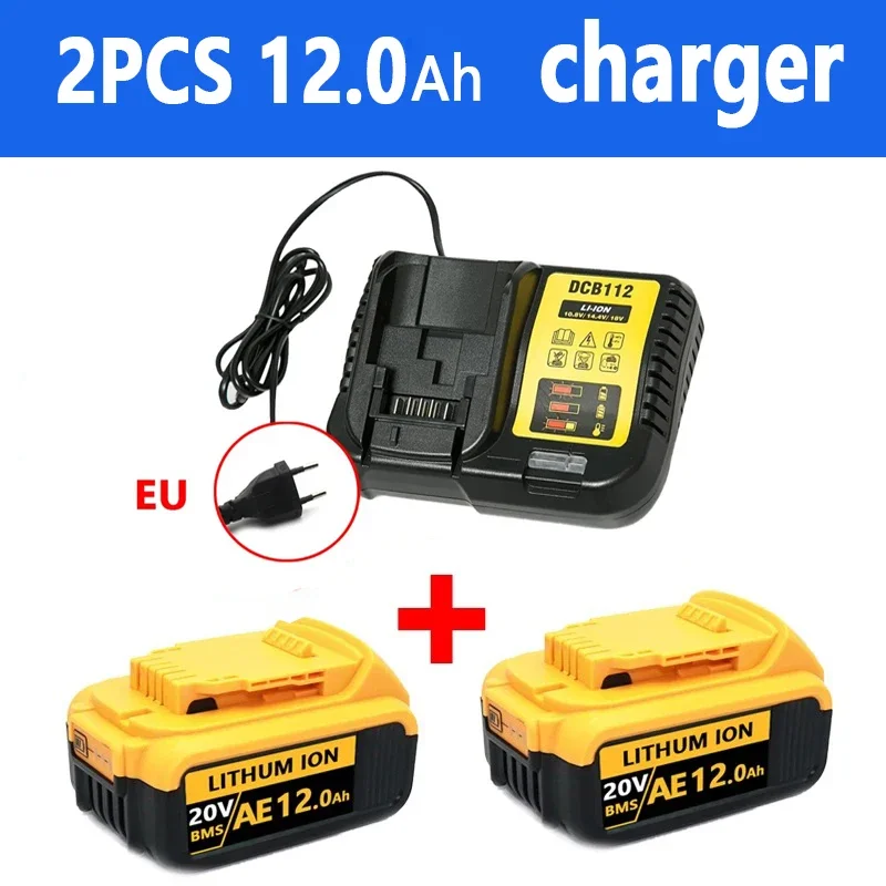 Para Dewalt original 20V 18V,12.0AH, DCB115, cargador de batería DCB118, carga rápida, batería de litio, batería de herramientas