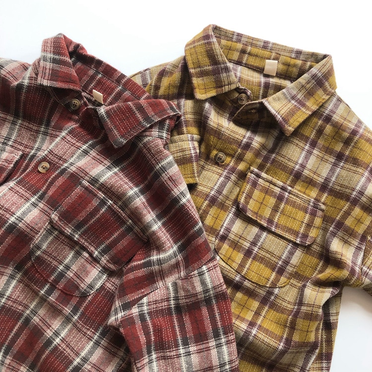 Korean Toddler Kids Blouse Autumn Boys Shirt Mori Kids Clothings