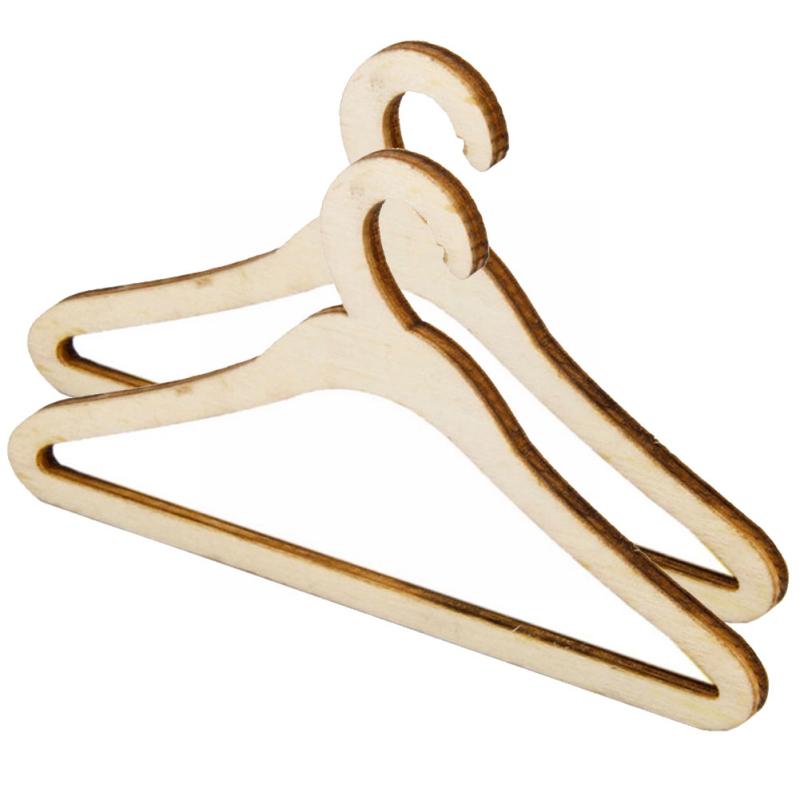 5pcs/lot Wooden Clothes Coat Hangers 1/6 12cm Dress Clothes Organizer Storage Hangers Tool Baby House Q7t4