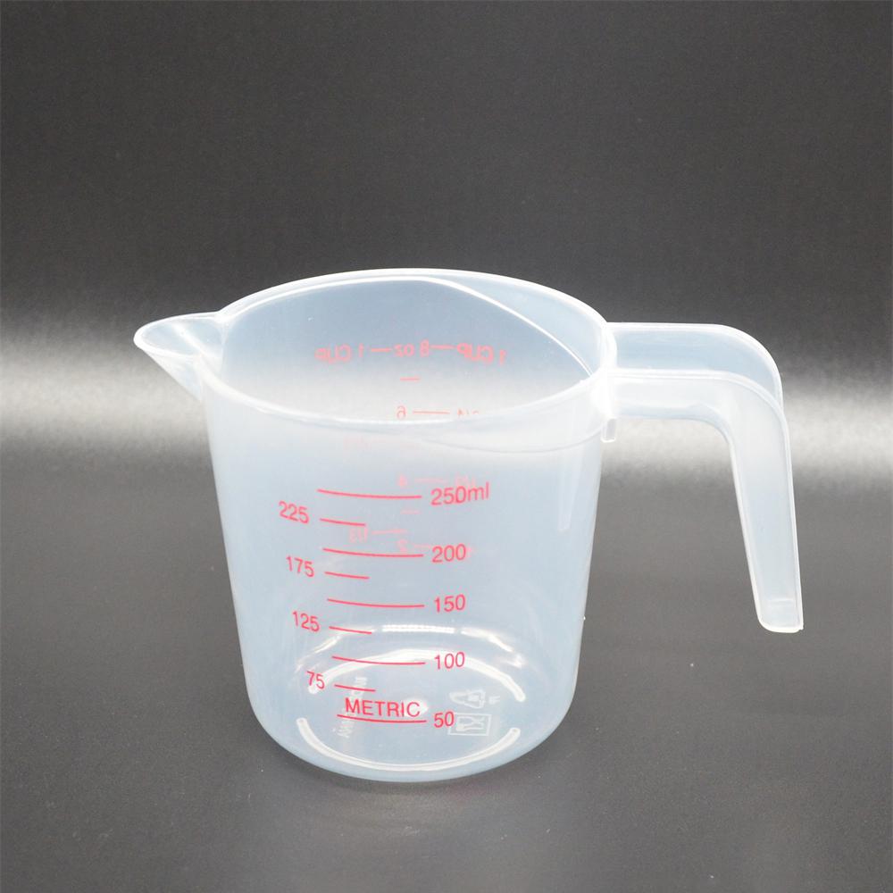 Plastic Measuring Cup Jug Pour Spout Surface Kitchen Tool Supplies Cup With Graduated Kitchen: Light Grey