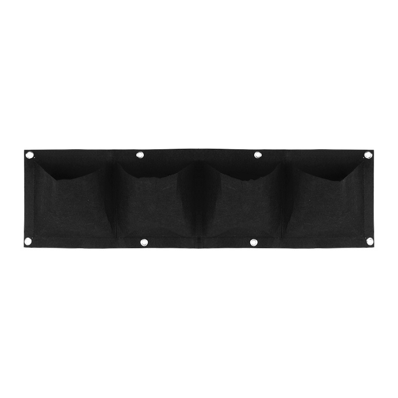 Fleur sac de plantation, tenture murale sac de plantation cadre croissante récipient pot de fleurs pour jardin plante, fleur, multiples poches: 4 pockets 80x22cm