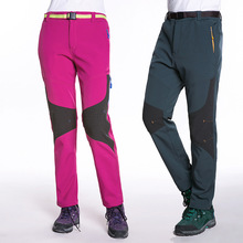 Mannen Dikke Warme Fleece Softshell Broek Vissen Camping Wandelen Skiën Broek Waterdicht Winddicht Vrouwen & Mannen