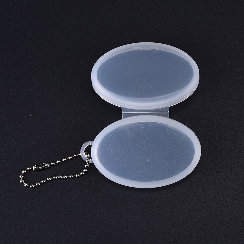 Oval 7 Days Weekly Plastic Box Key Chain Pill Tablet Pill Medicine Container Case Pill Box Splitters Color