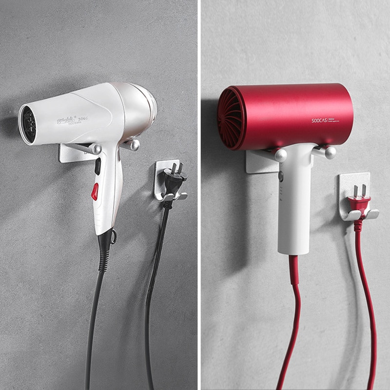 Uchwyt ścienny uchwyt na suszarkę robić włosów metalowa łazienka z darmowym przepychaczem suszarka robić włosów uchwyt półka Dom wieszak na zakupy robić akcesoriów Dyson