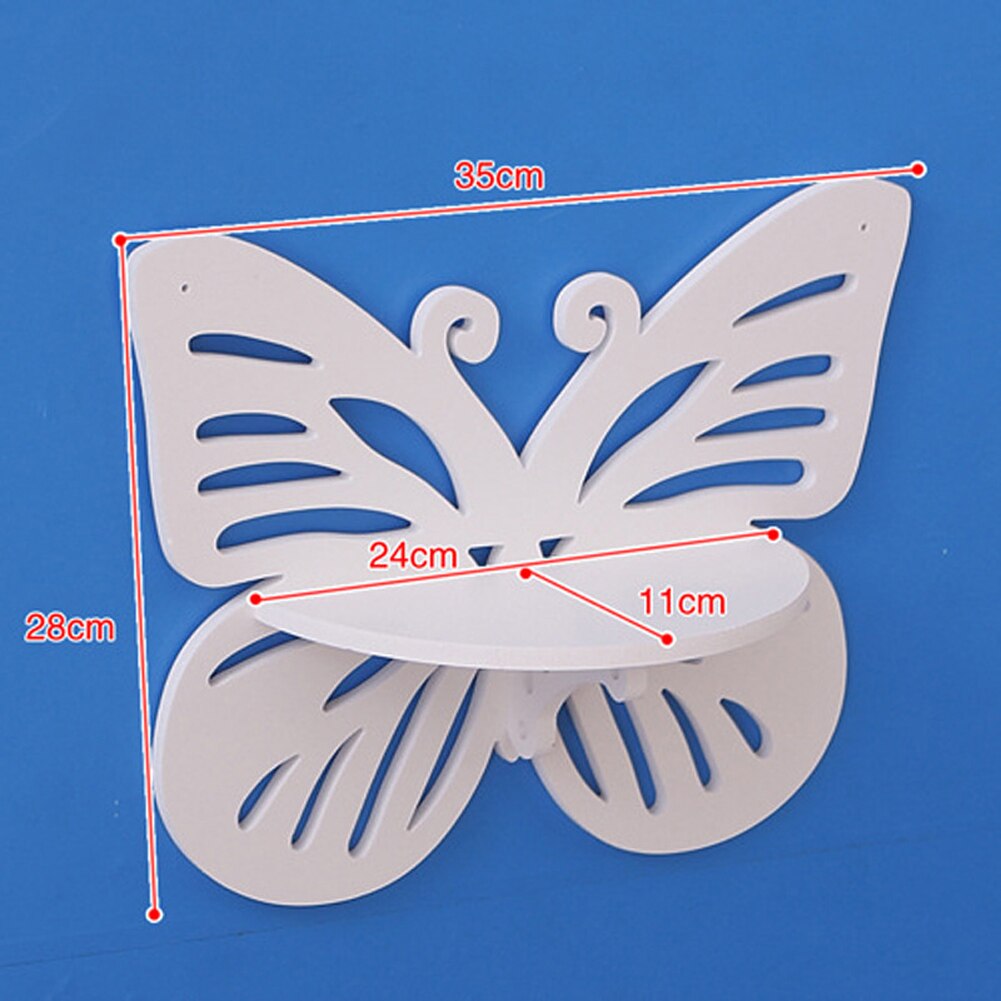 Estante de pared con forma de mariposa para decoración, estantería de partición Pastoral creativa para artículos pequeños, novedad de
