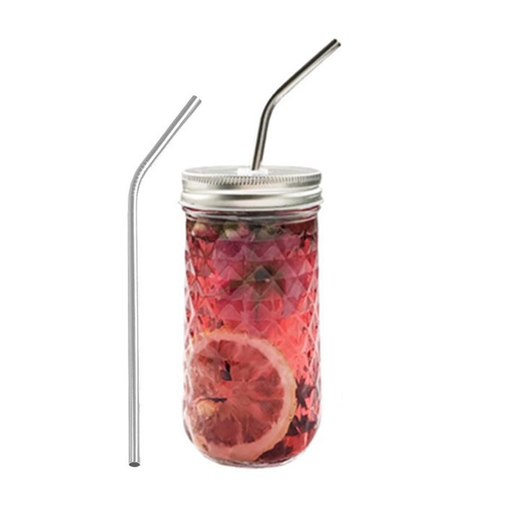 Pajita plegable de silicona reutilizable, Pajita para beber con cepillo de limpieza de Estuche de transporte, para viajes, y la Oficina para el hogar, bebidas de acero inoxidable