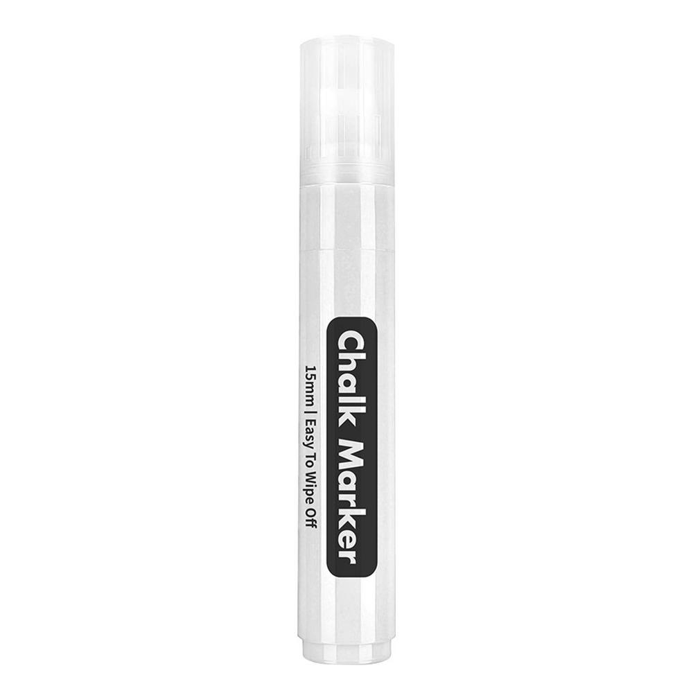 Paint Chalk Markers 15mm Window Chalk Marker Erasable Liquid Chalk Pen For Chalkboard Signs Blackboard Car Window Bistro Glass: WHITE